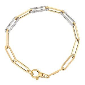 Lightweaver Diamond 14K (or 18k upon request) Yellow Gold Link Bracelet